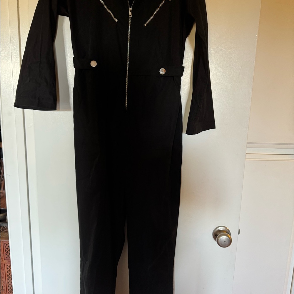 Black zipper Jumpsuit/Boiler Suit